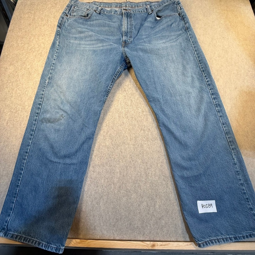 Levis 569 Loose Straight Fit Mens Jeans Blue Medium Wash Denim W44 L32